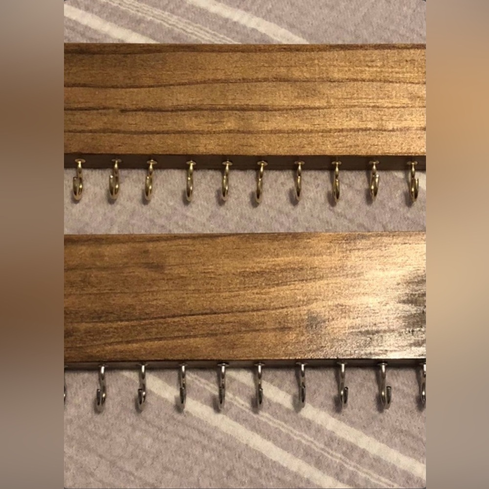 Wooden Necklace Holder with Hooks - Picture 2 of 3